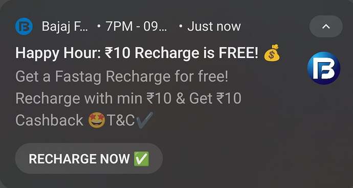 Bajaj Finserv FASTag Recharge Offer