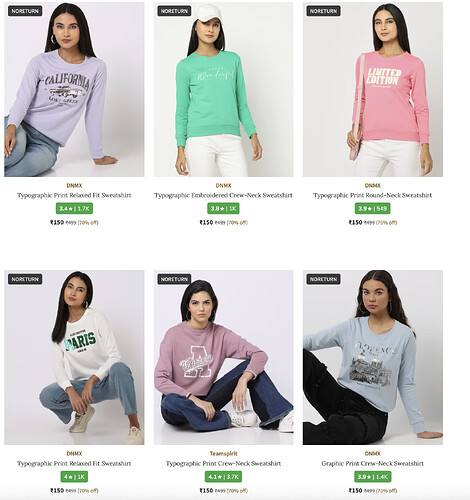 AJIO Sweatshirts Deal