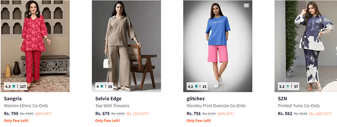 Co-ord Set Offer on Myntra