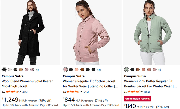 Campus Sutra Women's Winter Wear