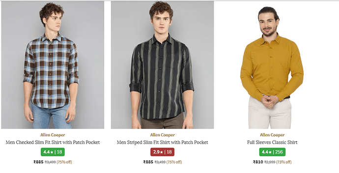 Allen Cooper Men's Casual Shirts