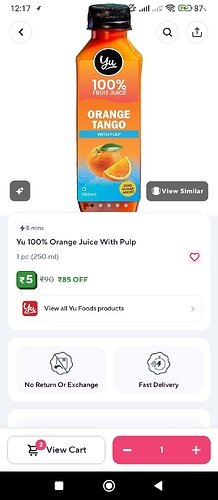 Yu 100% Orange Juice With Pulp