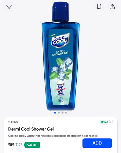 Dermi Cool Shower Gel 250ml