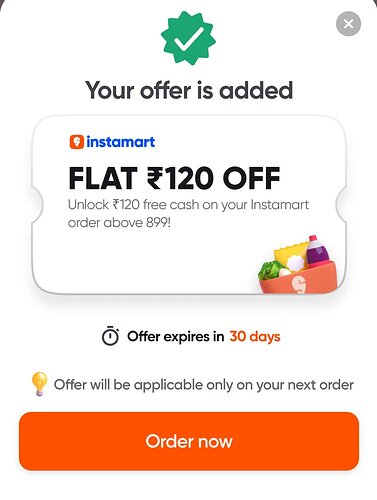 Paytm Swiggy Instamart Offer Details