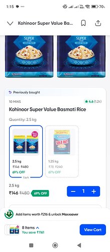 Kohinoor Super Value Basmati Rice 2.5kg