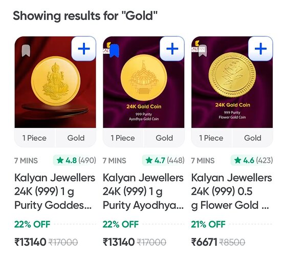 1gm 24K Gold Coin Deal on Swiggy Instamart