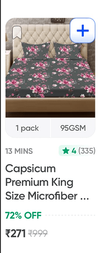 Capsicum King Size Microfiber Bedsheet Set