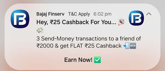 Bajaj Finserv Cashback Offer