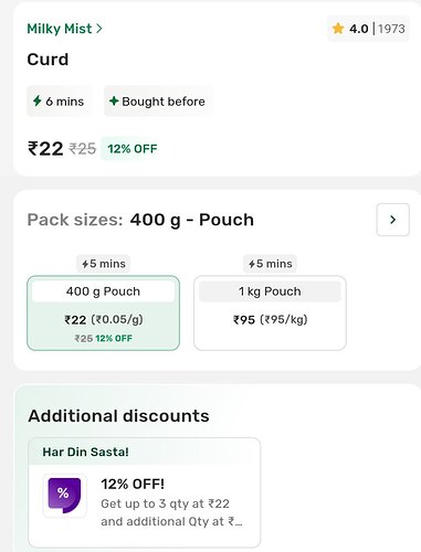 Milky Mist Curd Offer Details