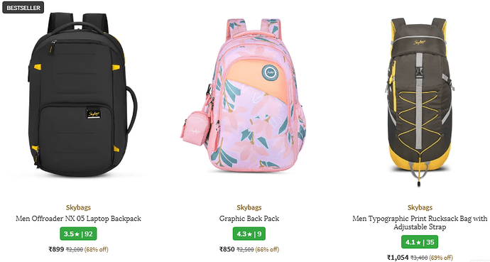 Skybags Collection on Ajio
