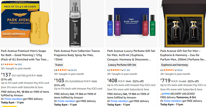 Park Avenue Products Sale