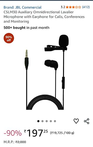 JBL Lavalier Microphone