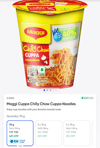 Maggi Cuppa Chilly Chow Noodles Offer