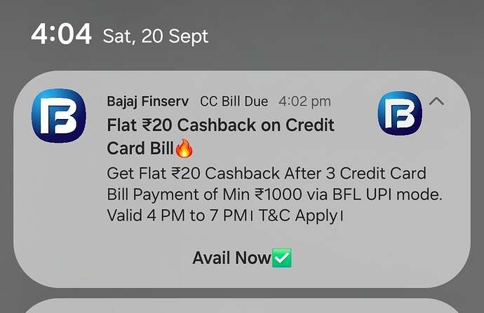 Bajaj Finserv Cashback Offer
