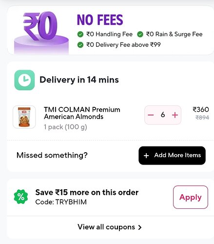 TMI Colman Premium American Almonds Deal