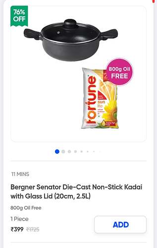 Bergner Senator Non-Stick Kadai