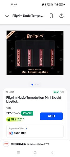Pilgrim Nude Temptation Mini Liquid Lipstick