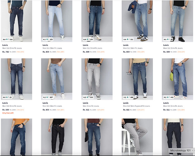 Levi's Men's 511 Slim Fit Blue Stretchable Jeans