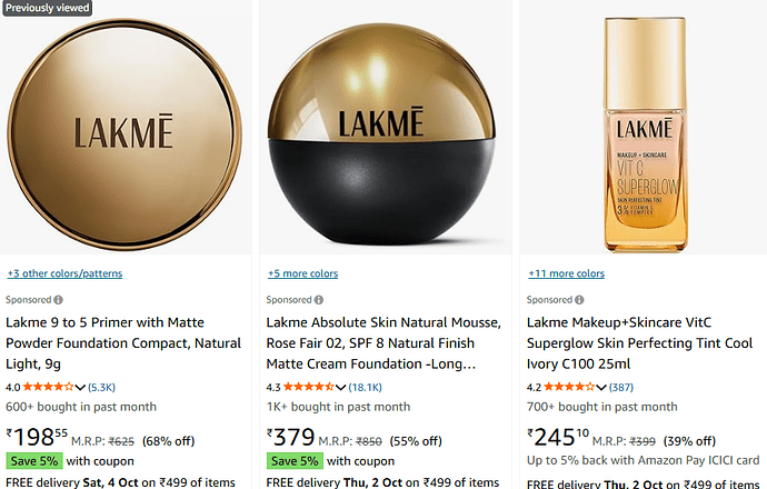 Lakme Beauty Products Sale