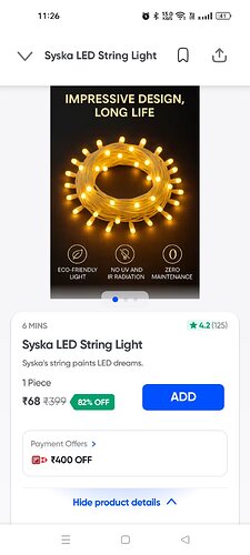 Syska LED String Light