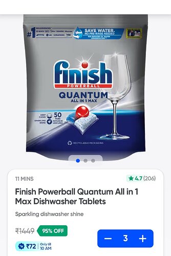 Finish Powerball Quantum Dishwasher Tablets