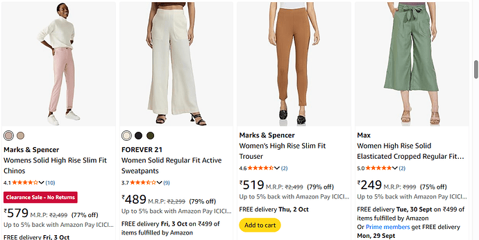 Women's Trousers Sale