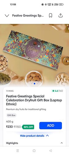 Festive Dry Fruit Gift Box