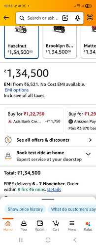 Bajaj Chetak 3501 Electric Scooter Brooklyn Black