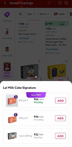 Lal Mysore Pak ZeptoNow Deal