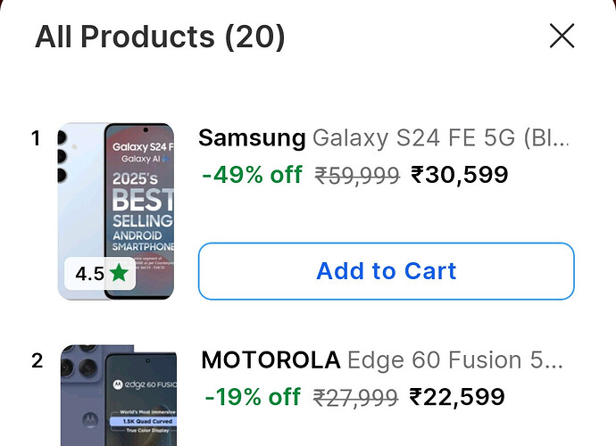 Eligible Smartphones