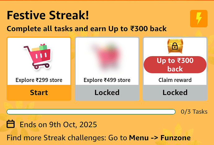 Amazon Festive Streak Reward