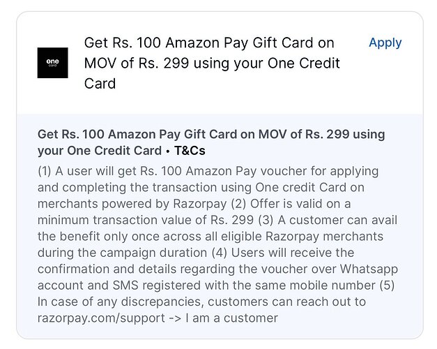 One Card Magicpin Promotion