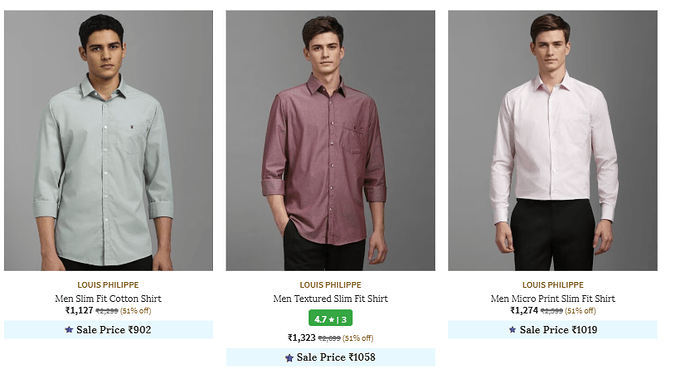 Louis Philippe Men's Shirt Offer on Ajio