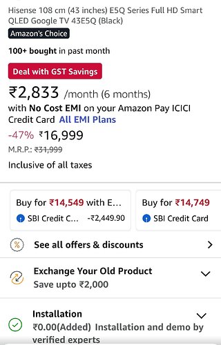 Hisense 43-inch E5Q Series QLED Google TV