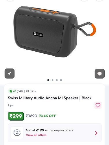 Swiss Military Audio Ancha Mi Bluetooth Speaker
