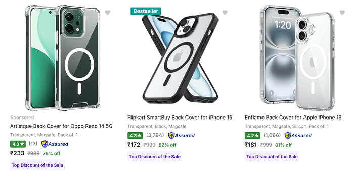 Mobile Cases and Covers on Flipkart