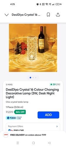 DesiDiya Crystal Lamp