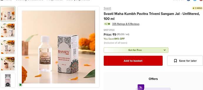 Svasti Maha Kumbh Pavitra Triveni Sangam Jal