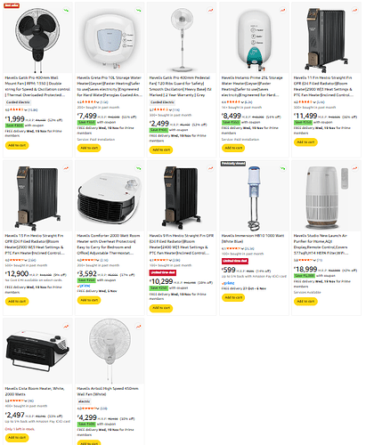 Havells Products Coupon Offer