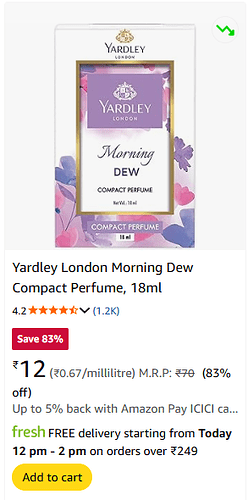 Yardley Compact Perfume