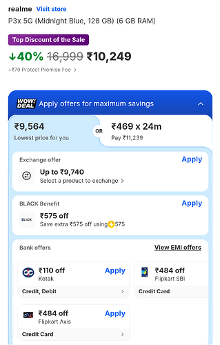 Realme P3x 5G Midnight Blue