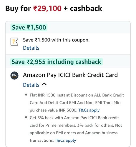 Bank & Cashback Offer