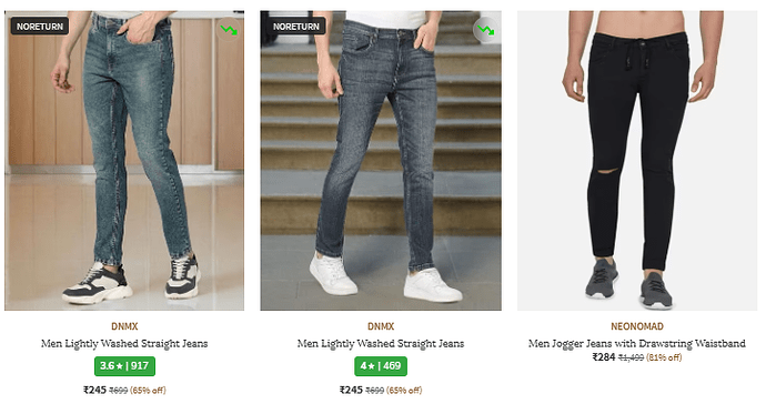 Ajio Men's Jeans Sale