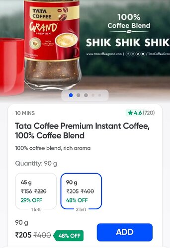 Tata Coffee Grand Premium Instant Coffee