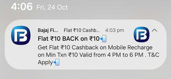 Bajaj Finserv ₹10 Mobile Recharge Offer