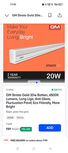 GM Strato Gold 20W LED Batten