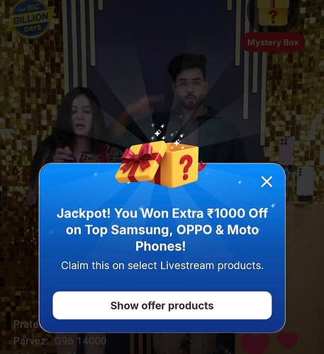 Flipkart Liveshop Offer