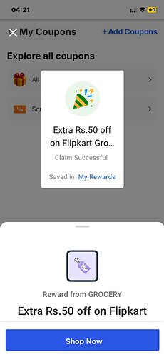 Paytm Cashback Offer Section