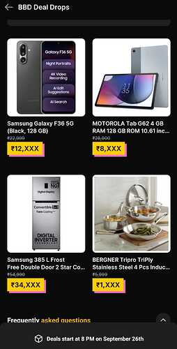 Flipkart Big Billion Days Daily Deal Drops