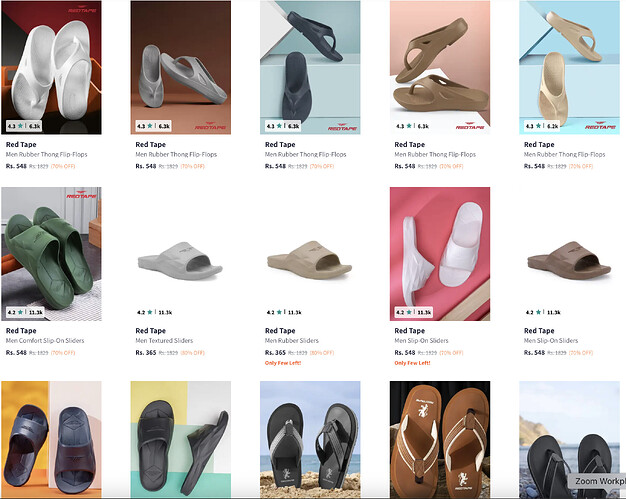 Red Tape Flip Flops Discount